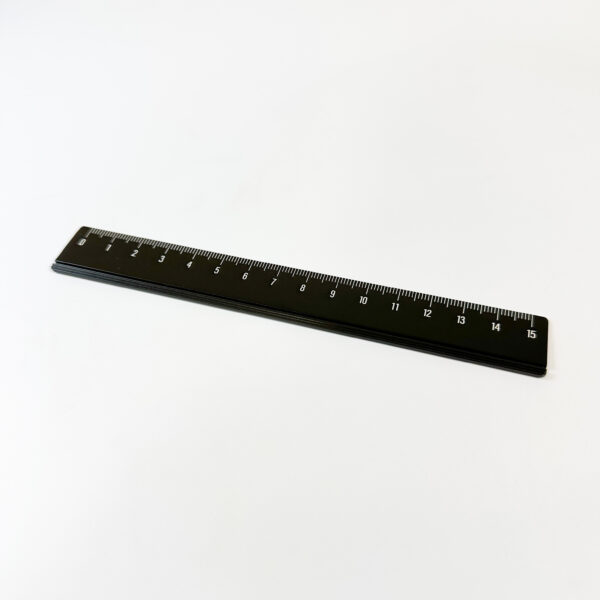 Régua De Alumínio Cor Preto Tamanho: 15Cm - Imagem 4