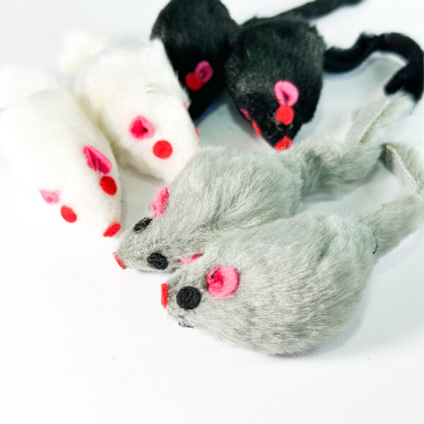 Brinquedo Para Gato - Modelo: Rato - 6 Unidades