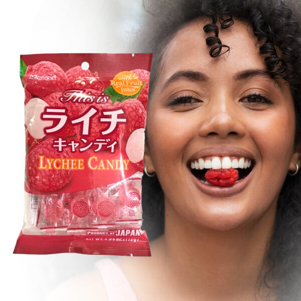 Bala de Lichia Lychee Candy 115g - Kasugai - Imagem 4