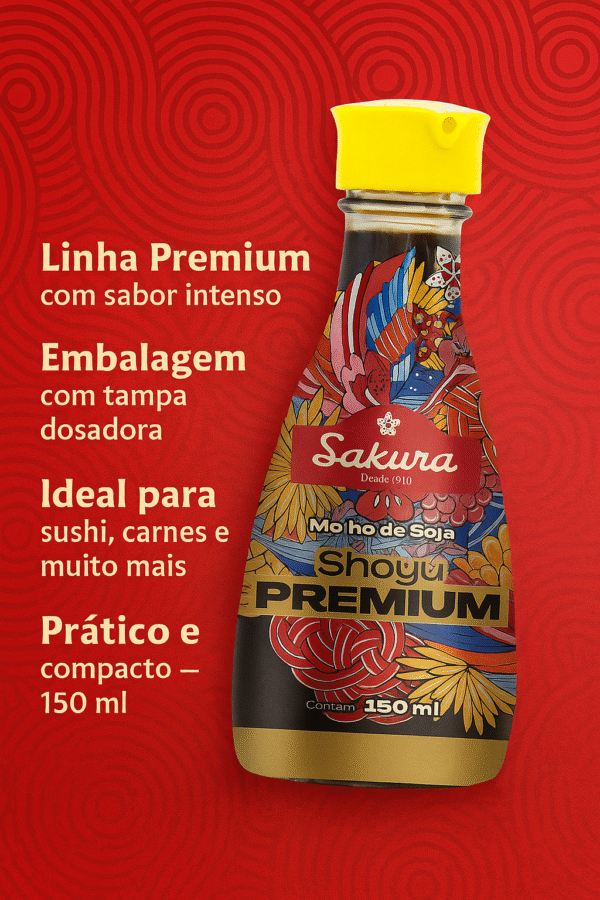 Molho Shoyu Premium 150 Ml Sakura Edição Especial - Imagem 3
