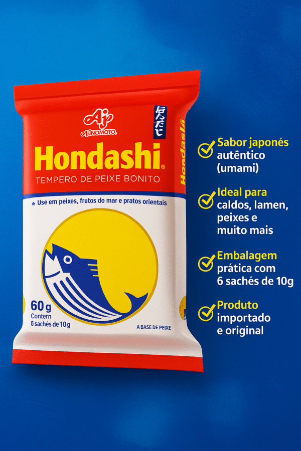 Hondashi Tempero De Peixe Bonito Pacote 60g 6 Sachês - Imagem 3