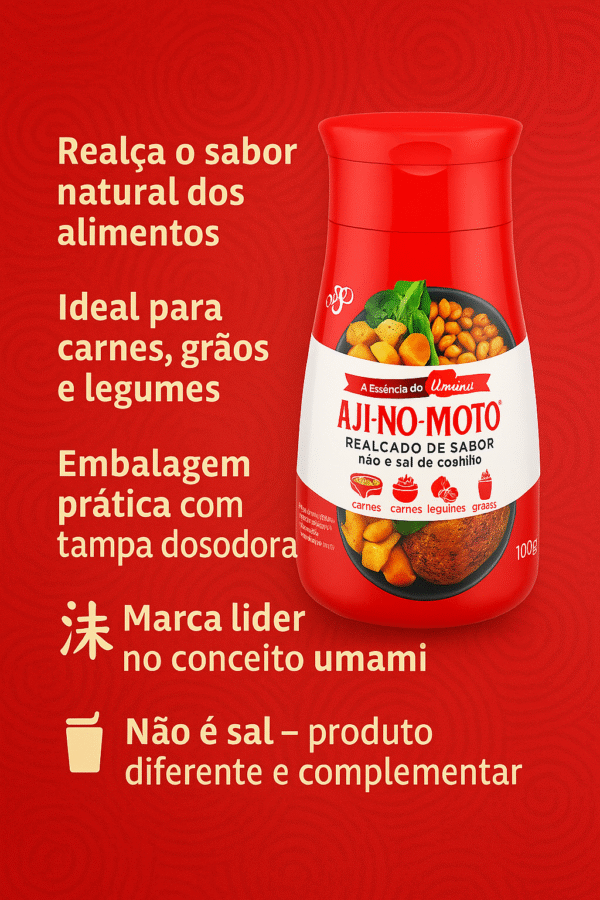 Tempero Realçador De Sabor 100g Aji-no-moto Refil - Imagem 5