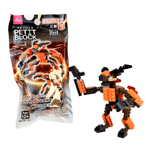 Petit Block Monsters Ifrit – Mini Blocos de Montar Mini Lego