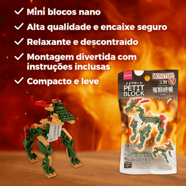 Petit Block Monsters Qilin – Mini Blocos de Montar Mini Lego