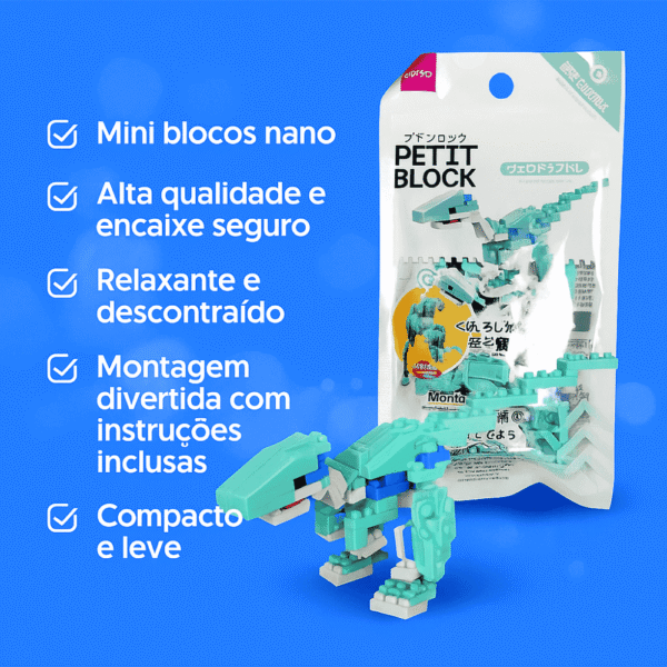 Petit Block Velociraptor – Mini Blocos de Montar Mini Lego