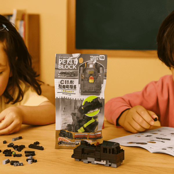 Petit Block Train Series Front Car Locomotiva C11 – Mini Blocos de Montar Mini Lego