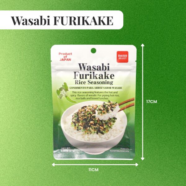 Tempero Japonês Wasabi Furikake 30g Alga e Gergelim Sabor Apimentado para Arroz - Imagem 6