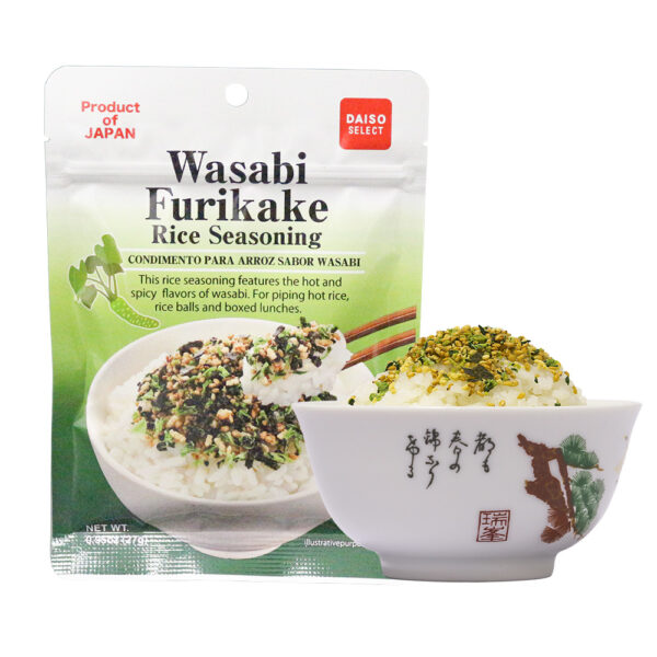 Tempero Japonês Wasabi Furikake 30g Alga e Gergelim Sabor Apimentado para Arroz