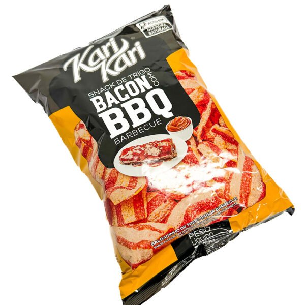 Snack de Trigo Kari Kari Sabor Bacon com BBQ – Pacote 70g Salgadinho Crocante Brasileiro