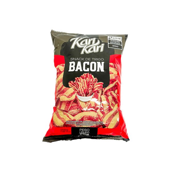 Snack de Trigo Kari Kari Sabor Bacon – Pacote 70g Salgadinho Crocante Brasileiro