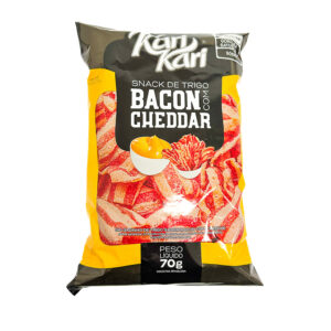 Snack de Trigo Kari Kari Sabor Bacon com Cheddar – Pacote 70g Salgadinho Crocante Brasileiro