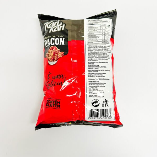 Snack de Trigo Kari Kari Sabor Bacon – Pacote 70g Salgadinho Crocante Brasileiro