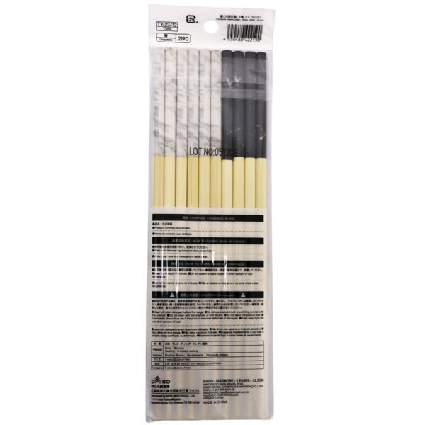 Hashi de Bambu Estilo Mármore – 5 Pares