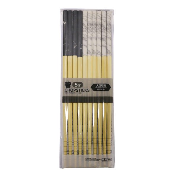 Hashi de Bambu Estilo Mármore – 5 Pares