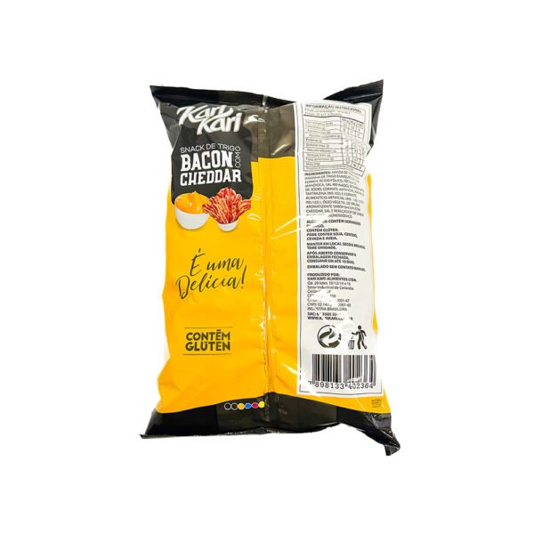 Snack de Trigo Kari Kari Sabor Bacon com Cheddar – Pacote 70g Salgadinho Crocante Brasileiro