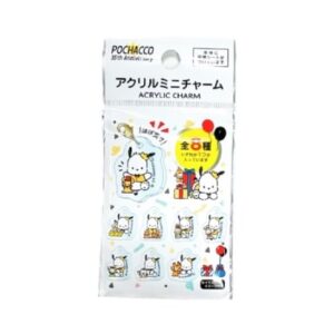 Mini Chaveiro Pochacco 35 Anos Acrílico Sanrio Colecionável Sortido para Decoração de Mochilas e Bolsas