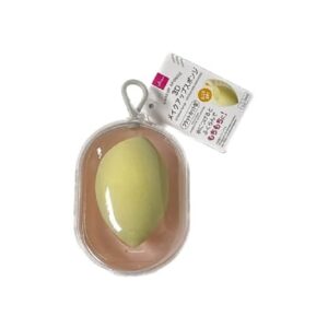 Esponja Para Maquiagem Gota Cortada Com Case Daiso Aplicador de Base Corretivo Pó e Produtos Cremosos